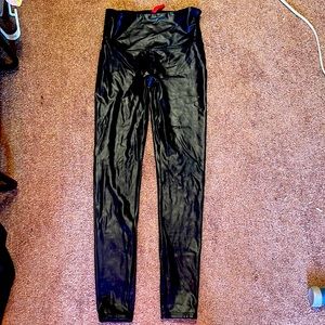 SPANX FAUX LEATHER LEGGINGS